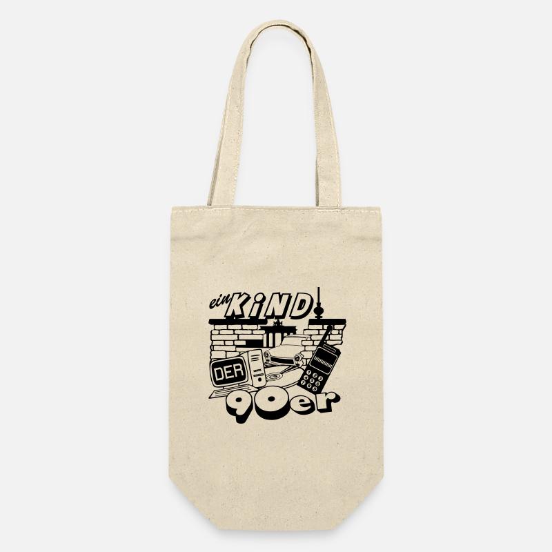 90er Party , Mottoparty , Ein Kind der 90er (25) - Geschenkbeutel für Flaschen - Natur