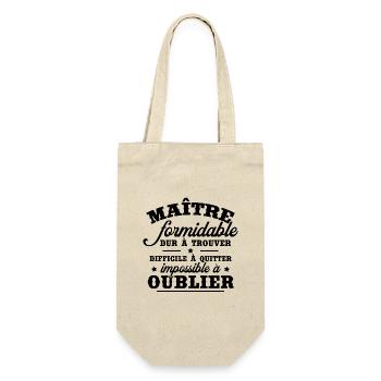 Merci maitresse formidable, Cadeau maîtresse école - Sac à bouteille - nature - Devant