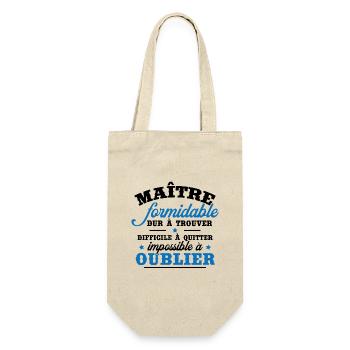 Merci maitresse formidable, Cadeau maîtresse école - Sac à bouteille - nature - Devant