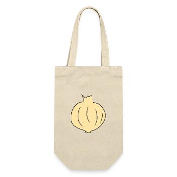 Zwiebel Essen Symbol - Geschenkbeutel für Flaschen - Natur - Vorne