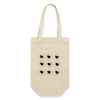 Heart Circle Hearts Shape Love Pattern - Gift Bag for Bottles - nature - Front