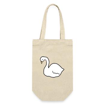 Schwan Schwäne vogel tier symbol - Geschenkbeutel für Flaschen - Natur - Vorne