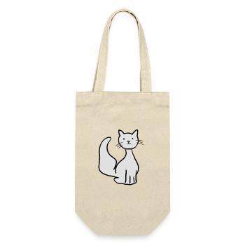 Cat Animal Icon Gray Pet Animals - Gift Bag for Bottles - nature - Front