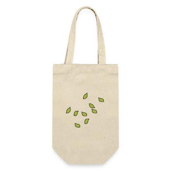 green leaves leaf pattern plants nature - Gift Bag for Bottles - nature - Front