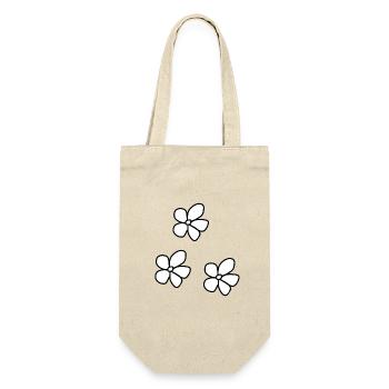 drei Blumen Blume Pflanze muster - Geschenkbeutel für Flaschen - Natur - Vorne