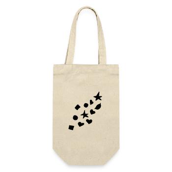 Shapes Symbols Heart Star Circle Square Shape - Gift Bag for Bottles - nature - Front