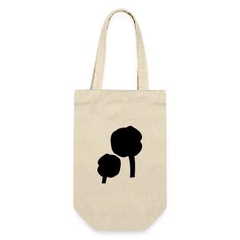zwei rosen blumen blume form - Geschenkbeutel für Flaschen - Natur - Vorne