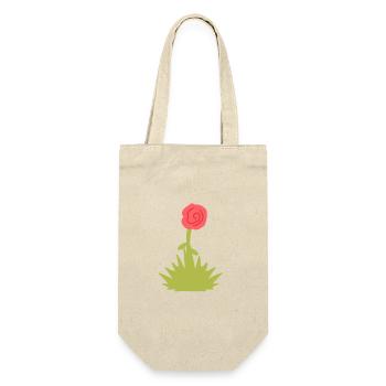grass symbol blume natur pflanze rot - Geschenkbeutel für Flaschen - Natur - Vorne