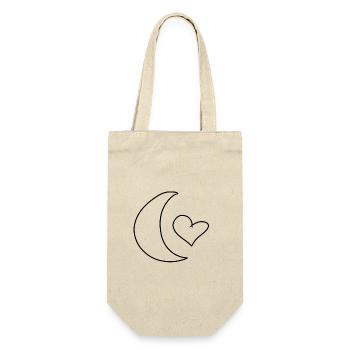 mond symbol Form herz - Geschenkbeutel für Flaschen - Natur - Vorne
