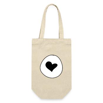 herz form kreis symbol liebe valentinstag - Geschenkbeutel für Flaschen - Natur - Vorne