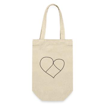 herz symbol drei teile liebe - Geschenkbeutel für Flaschen - Natur - Vorne