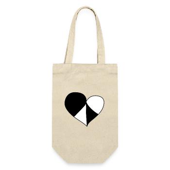 Symbole du coeur en quatre parties Modèle d’amour - Sac à bouteille - nature - Devant