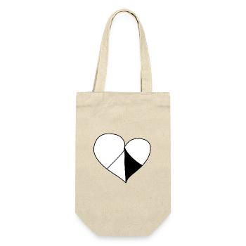 Heart Symbol Pattern Four Parts Love - Gift Bag for Bottles - nature - Front