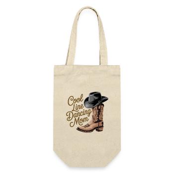 Coole Line Dancing Mama Frauen und Linedance - Geschenkbeutel für Flaschen - Natur - Vorne