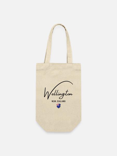 Ich liebe Wellington, Wellington Neuseeland - Geschenkbeutel für Flaschen - Natur