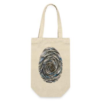 Metal Swirl Spiral Pattern - Gift Bag for Bottles - nature - Front