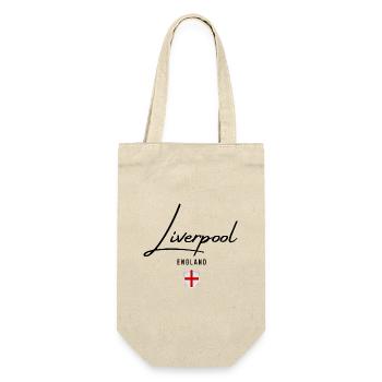 Ich liebe Liverpool, Liverpool England - Geschenkbeutel für Flaschen - Natur - Vorne