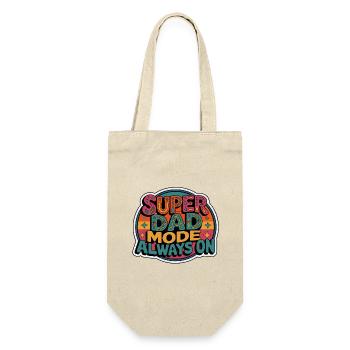 Super Dad Mode Super Papa Modus immer an - Geschenkbeutel für Flaschen - Natur - Vorne