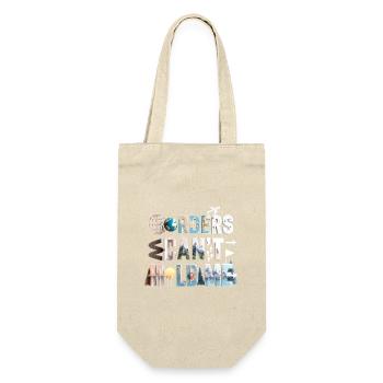 World Traveler Collage: Can't Hold Me - Gift Bag for Bottles - nature - Front