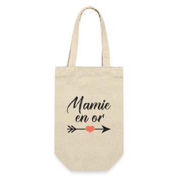 mamie en or cadeau mamie - Sac à bouteille - nature - Devant