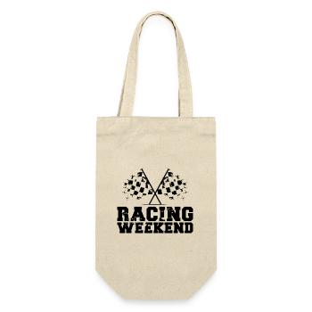 Racing Weekend Cars Racing Symbol Flags - Gift Bag for Bottles - nature - Front