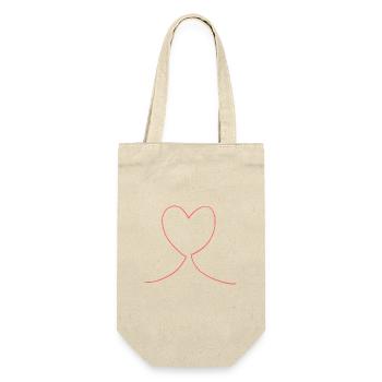 Symbole du cœur Forme d’amour rose - Sac à bouteille - nature - Devant