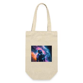 Female astronaut in space - Gift Bag for Bottles - nature - Front
