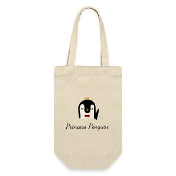 Pingouin Princesse Cadeau Mignon Mignon Design Enfants - Sac à bouteille - nature - Devant