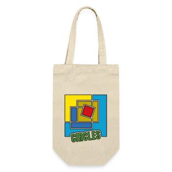 Abstraktion von Quadraten - Geschenkbeutel für Flaschen - Natur - Vorne