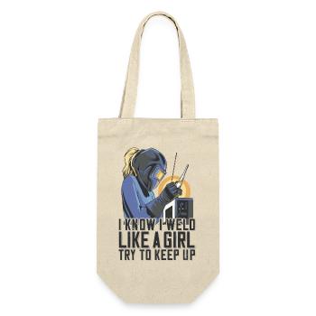 Welder Mama for welders and - Gift Bag for Bottles - nature - Front