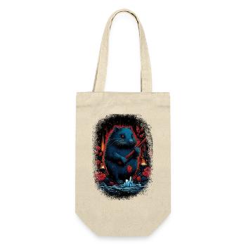 quote animal welfare fun beavers cool animal - Geschenkbeutel für Flaschen - Natur - Vorne