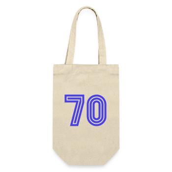 70. 70 ANS. 70e ANNIVERSAIRE. ANNIVERSAIRE 70 ANS. - Sac à bouteille - nature - Devant