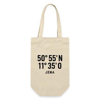 Jena Koordinaten  - Geschenkbeutel für Flaschen - Natur - Vorne