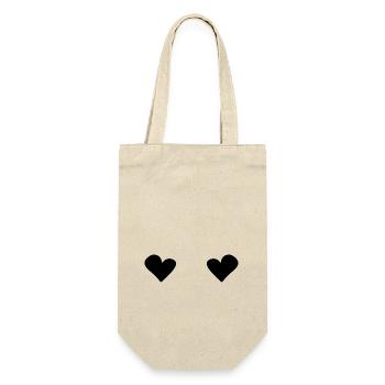 Symbole d’amour de coeur à deux cœurs - Sac à bouteille - nature - Devant