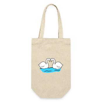 Swan Swans Animal Symbol Animals Love Couple - Gift Bag for Bottles - nature - Front