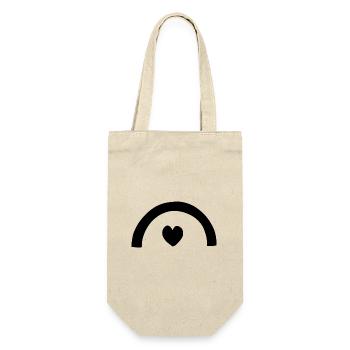 herz bogen form symbol formen - Geschenkbeutel für Flaschen - Natur - Vorne