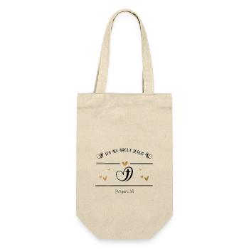 Christian Design it’s all about Jesus - Gift Bag for Bottles - nature - Front
