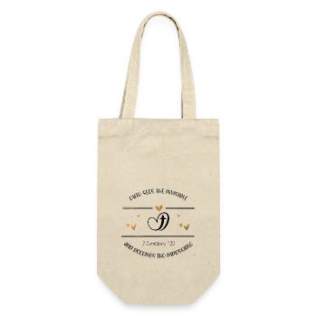 Christian Design Faith receives the impossible - Gift Bag for Bottles - nature - Front