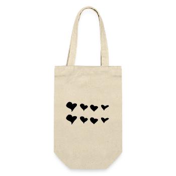 Herzen symbol liebe Herz muster - Geschenkbeutel für Flaschen - Natur - Vorne