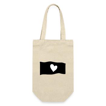 herz flagge liebe symbol form - Geschenkbeutel für Flaschen - Natur - Vorne