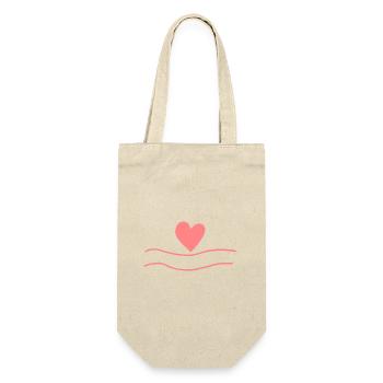Heart Shape Love Lines Pink - Gift Bag for Bottles - nature - Front