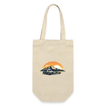 Sonnenuntergang Roadtrip mit Camper - Geschenkbeutel für Flaschen - Natur - Vorne