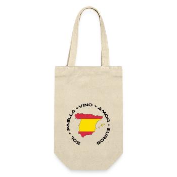 Spain | Sol, Paella, Vino, Cupid and Euros - Gift Bag for Bottles - nature - Front