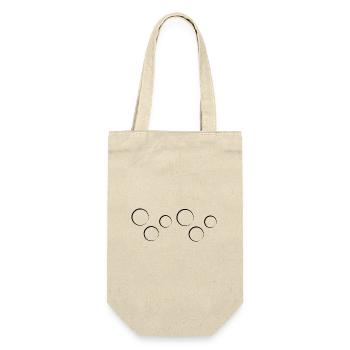 sechs kreise kreis form symbol - Geschenkbeutel für Flaschen - Natur - Vorne