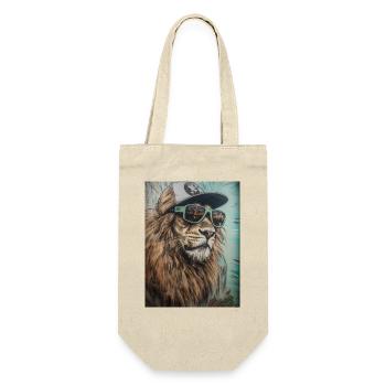 Tierischer Stil - Geschenkbeutel für Flaschen - Natur - Vorne