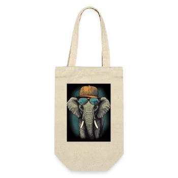 Tierischer Stil - Geschenkbeutel für Flaschen - Natur - Vorne