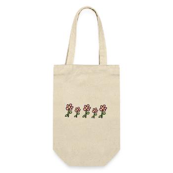 flowers plants flower symbol pink - Gift Bag for Bottles - nature - Front