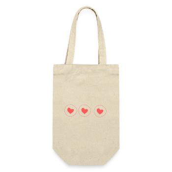 Heart Circle Symbol Shape Love Pattern Hearts Red - Gift Bag for Bottles - nature - Front