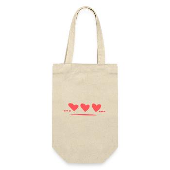 Trois Coeurs Coeur Amour Symbole Rouge - Sac à bouteille - nature - Devant