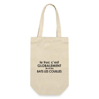 Humour Français drôle homme bats les couilles - Sac à bouteille - nature - Devant